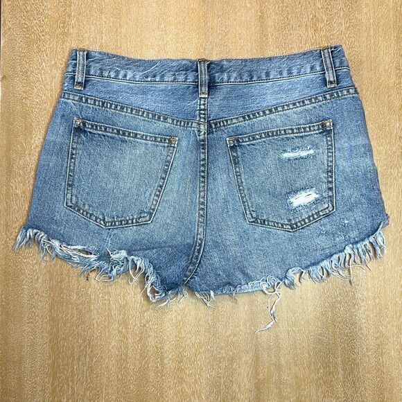 Free People Embroidered Ripped Shorts - Picture 6 of 8